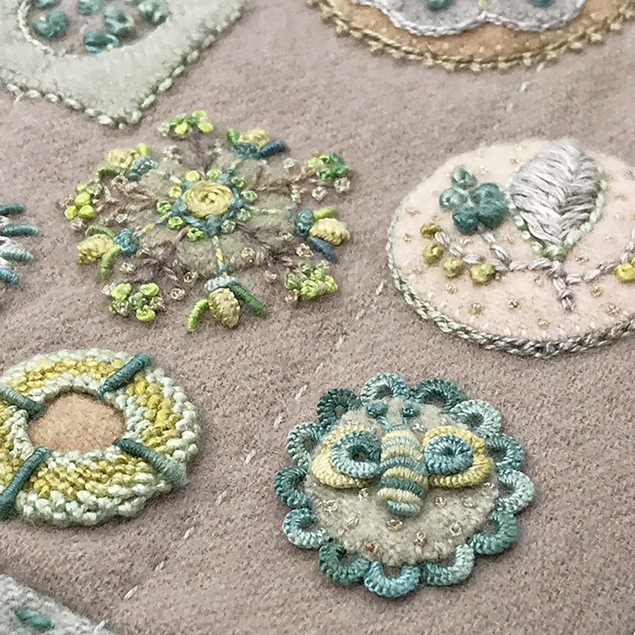 Tranquil Garden Needle Roll Sue Spargo Folk Art Quilts